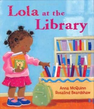Lola at the library book cover.