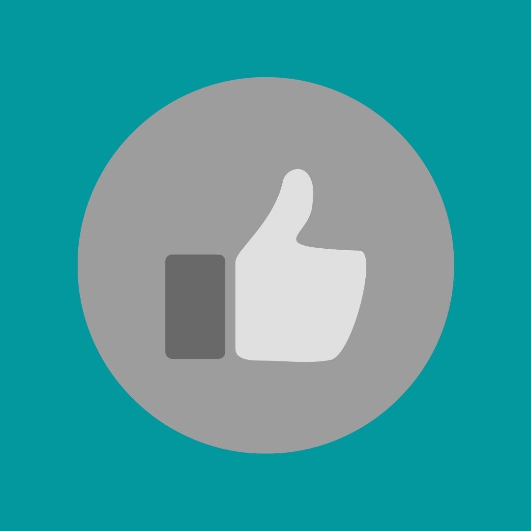 white thumb on gray and teal background