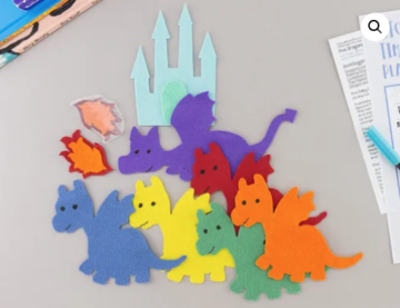 image for dragon tails flannel board and movement song