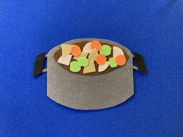stew pot in felt