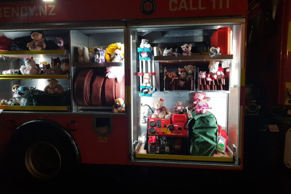 All the nooks and crannies of a fire engine.