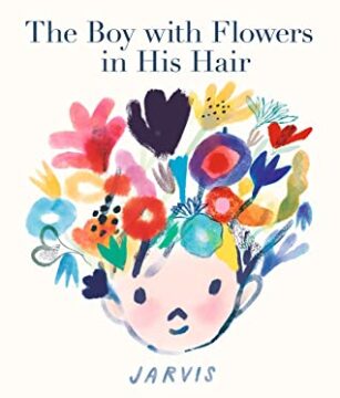 Boy with flowers in his hair book cover.