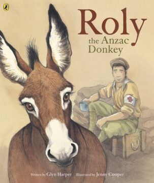 Roly the Anzac donkey book cover.